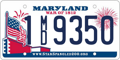 MD license plate 1MD9350