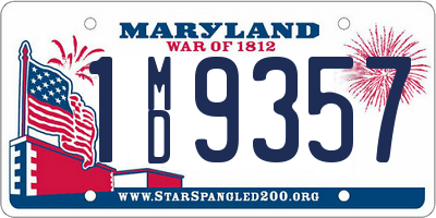 MD license plate 1MD9357