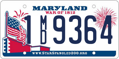 MD license plate 1MD9364