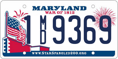 MD license plate 1MD9369
