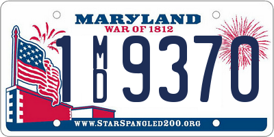 MD license plate 1MD9370