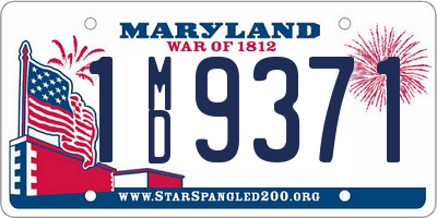MD license plate 1MD9371