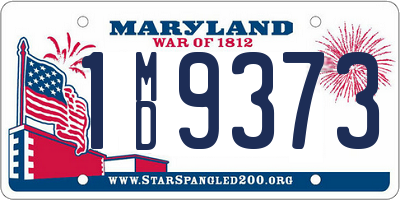 MD license plate 1MD9373