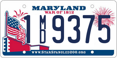 MD license plate 1MD9375