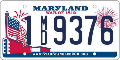 MD license plate 1MD9376
