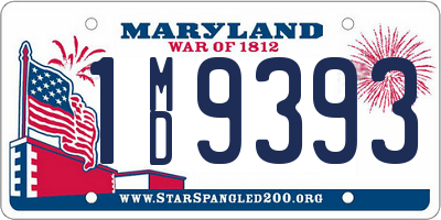 MD license plate 1MD9393
