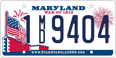MD license plate 1MD9404