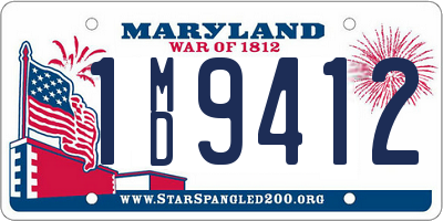 MD license plate 1MD9412