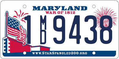 MD license plate 1MD9438