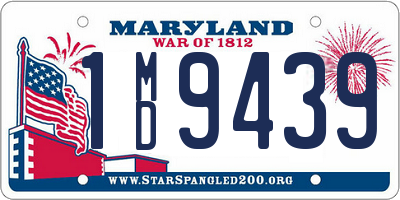MD license plate 1MD9439