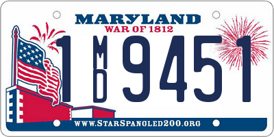 MD license plate 1MD9451