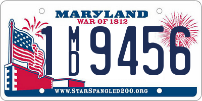 MD license plate 1MD9456