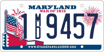 MD license plate 1MD9457