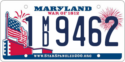 MD license plate 1MD9462