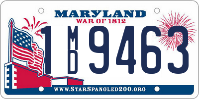 MD license plate 1MD9463