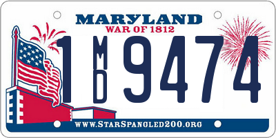 MD license plate 1MD9474