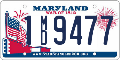 MD license plate 1MD9477