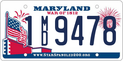 MD license plate 1MD9478