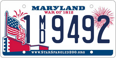 MD license plate 1MD9492