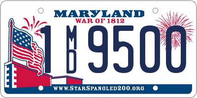 MD license plate 1MD9500