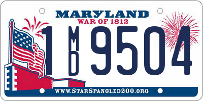 MD license plate 1MD9504