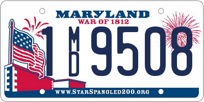 MD license plate 1MD9508