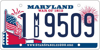 MD license plate 1MD9509
