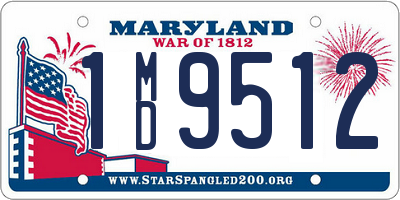 MD license plate 1MD9512