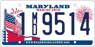 MD license plate 1MD9514