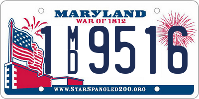 MD license plate 1MD9516