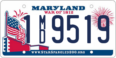 MD license plate 1MD9519