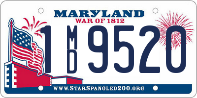 MD license plate 1MD9520