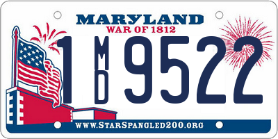 MD license plate 1MD9522