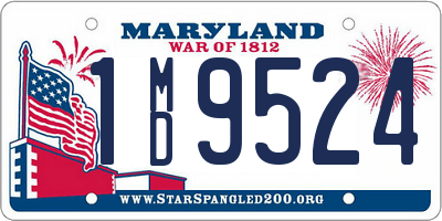 MD license plate 1MD9524
