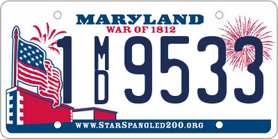 MD license plate 1MD9533
