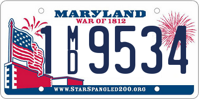 MD license plate 1MD9534