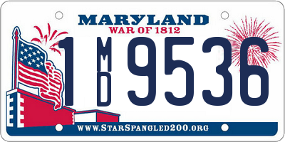 MD license plate 1MD9536