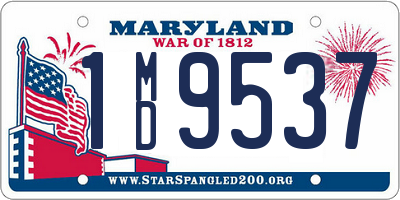 MD license plate 1MD9537