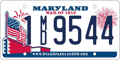 MD license plate 1MD9544