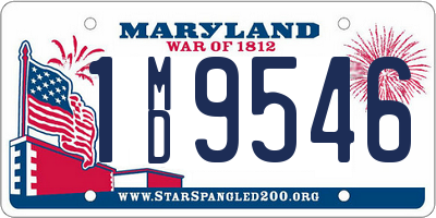 MD license plate 1MD9546