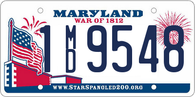 MD license plate 1MD9548