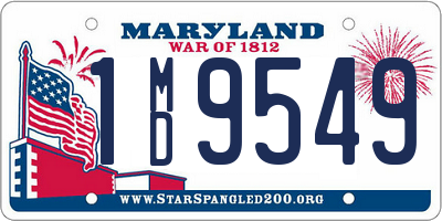 MD license plate 1MD9549