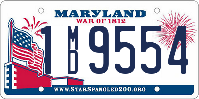 MD license plate 1MD9554
