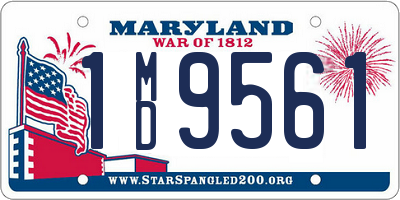 MD license plate 1MD9561