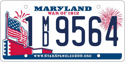 MD license plate 1MD9564