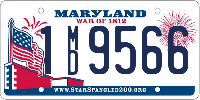 MD license plate 1MD9566