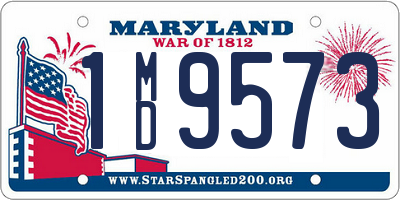 MD license plate 1MD9573