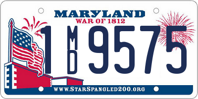 MD license plate 1MD9575