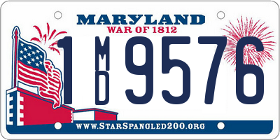 MD license plate 1MD9576