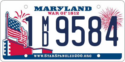 MD license plate 1MD9584